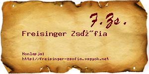 Freisinger Zsófia névjegykártya